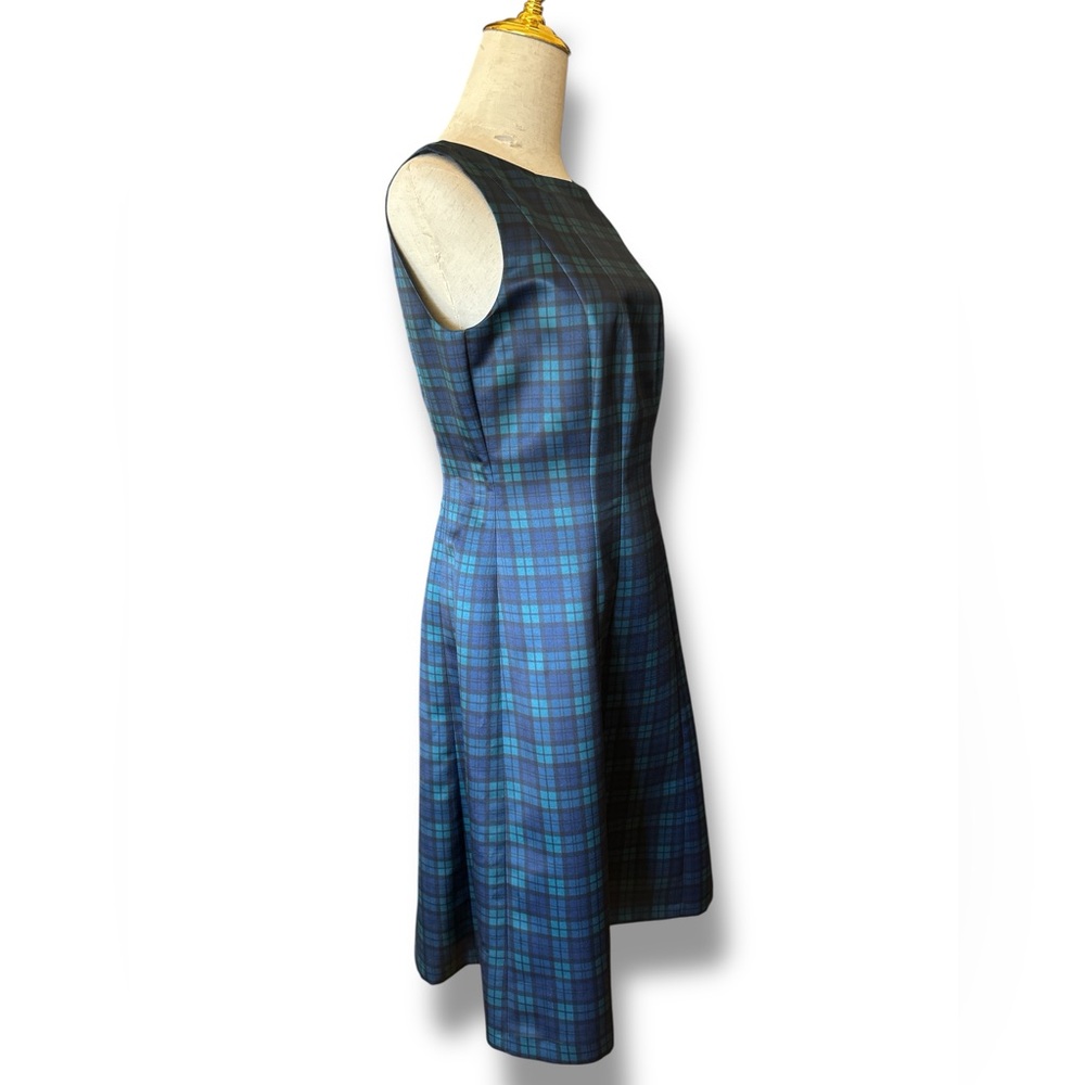 Brooks Brothers 346 Sheath Fit & Flare Dress Black Watch Tartan Plaid Size 4 NWT - Picture 13 of 16